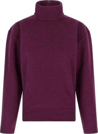 Saint Laurent Gewatteerde sweater met ronde opstaande kraag - Paars