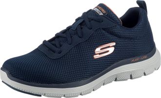 Skechers Mens Flex Advantage 4.0 Providence Sneaker, Navy Mesh/Pu/Black Trim, 9.5 UK