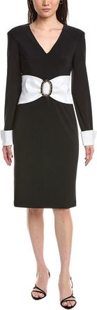 Joseph Ribkoff Two-Tone Midi Embellished Dress