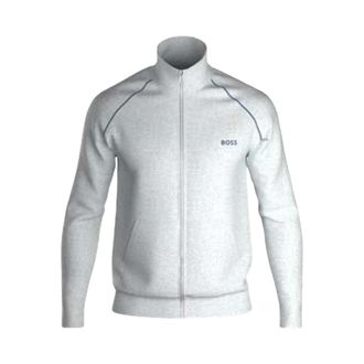 HUGO BOSS Hoodies & sweatvesten, Heren, Wit, M, Katoen, Volledige Rits Sweatshirt
