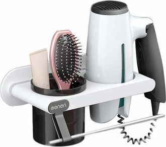 OEM Soporte De Pared Para Secador De Pelo, Soporte Para Secador De Pelo Con Toallero, Soporte Multifuncional Extra&iacute;ble Para Secador De Pelo Para Ba&ntilde;o De 1
