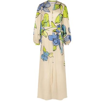 Fab By Fabienne Chapot Erina Jurk - Dames - Maxi kleedjes - Veelkleurig - XL - Polyester - Kleedjes