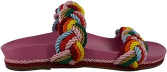 Yosi Samra Womens Michelle Multi Rope Shoe In Pink