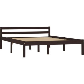 vidaXL Vidaxl - Estructura Cama Sin Colch&oacute;n Madera Pino Marr&oacute;n Oscuro 120x200cm