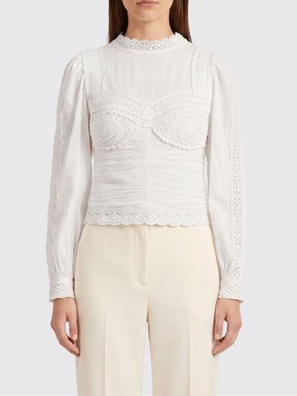 Farm Rio Blusa in cotone con inserti
