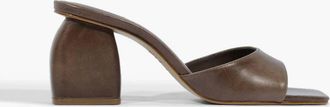 Schutz Womens Leena Leather Sandal In Root Brown