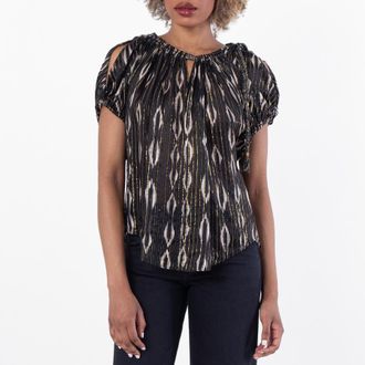 Isabel Marant Sonae Pleated Silk Blouse, Brand Size 36 ( US Size 2 )