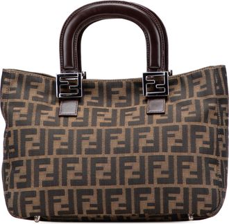 Fendi Pre-owned Womens Ff Logo Canvas Tote - Tan Textile - One Size