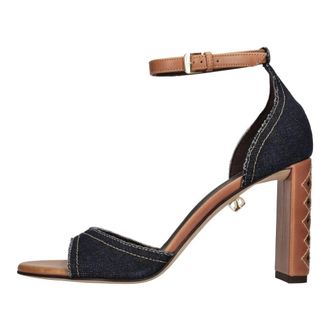 Maisons Skorpios Valentina Luc Sandalen - Dames - Sandalen met hakken - Blauw - 36 EU - Leer - Schoenen