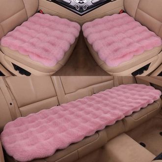OEM Funda Universal Para Coche, Con Acolchado Grueso Antideslizante, Cambio R&aacute;pido, Protecci&oacute;n Delantera Y Trasera, Juego De 3 Piezas (color: Rosa-parte T