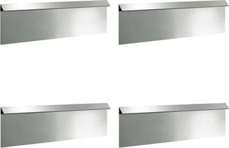 vidaXL Valla Para Caracoles 4 Pcs Plateado 100 X 3,5 X 25 Cm Vidaxl