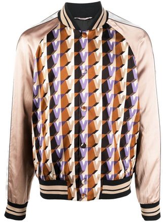 Valentino Garavani Bomberjack met geometrische print - Beige