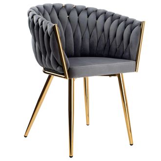 OEM Silla De Terciopelo, Tejida, Cofton Oro, Velvet Grafito