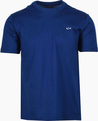 Paul & Shark Mens Paul & Shark BADGE T-SHIRT BLUE - Size: 38