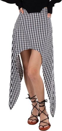 Burberry Ladies Black Gingham Scarf-tie Mini Skirt, Brand Size 4 (US Size 2)