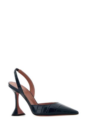 Amina Muaddi Hollisling95 Navy Scarpe Con Tacco High Heel Shoes