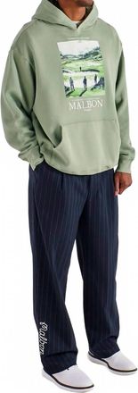 Malbon Golf Fesque Lowlands Hoodie In Sea Spray
