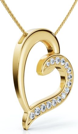 Pompeii3 1/2ct Diamond Heart Pendant Gold 18 Necklace Lab Grown