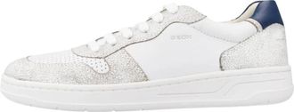 Geox U Magnete A - Heren - Sneakers - Wit - 42 EU - Leer - Schoenen