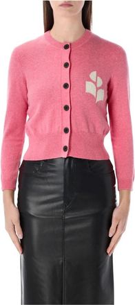 Isabel Marant Newton Cardigan - Dames - Vesten - Roze - M - Katoen - Truien & Vesten