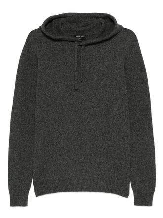 Roberto Collina knitted hoodie - men - Wool/Other Materials - 46 - Grey