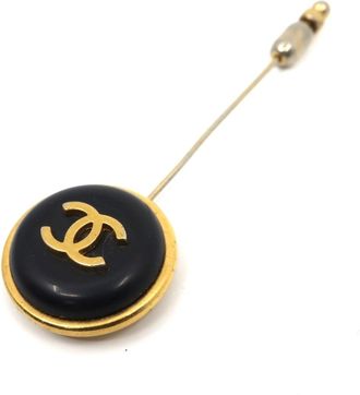 Chanel gold gold Plating Pin Brooch (Pre-Owned)