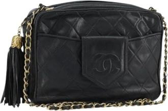 Chanel Pre-owned Cross Body Bags, female, Black, Size: ONE SIZE Pre-owned Vintage Cross Body Bag