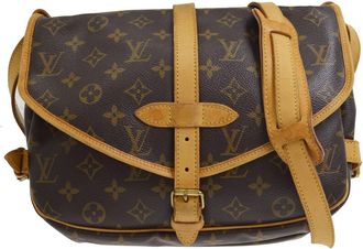 Louis Vuitton Saumur Monogram Canvas Brown Canvas Handbag (Pre-Owned)