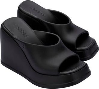 Melissa Waterproof Platform Wedge Sandal in Black at Nordstrom, Size 10