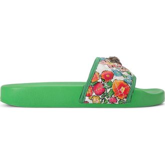 Kurt Geiger Meena Eagle Slide Sandal in Green/Open White at Nordstrom, Size 9.5Us