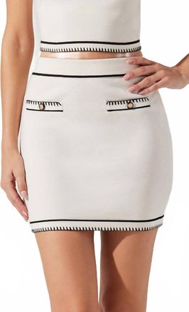 Astr Womens Sessy Skirt In White
