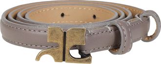 Courr&egrave;ges Taupe AC Slim Calf Leather Belt