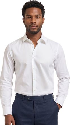 HUGO BOSS White Slim Fit Cotton Shirt