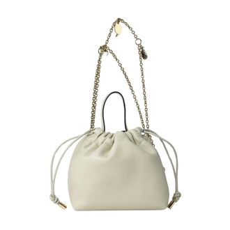 Chlo&eacute; Bucket Bags, female, Beige, Size: ONE SIZE Mini Icons Chain Shoulder Bag