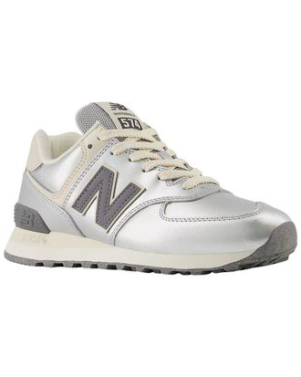 New Balance 574 Suede-Trim Sneaker