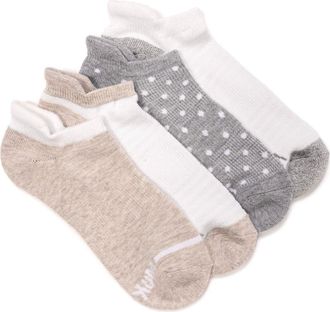 Muk Luks Womens Dream Step Sporty Low Cut Ankle Socks, 4 Pair Pack in Neutral at Nordstrom