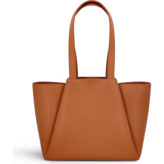 Kaai Midi Pyramid Leather Tote Bag in Cognac at Nordstrom