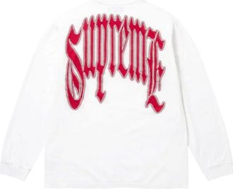SUPREME FW26 Intarsia L/S T-Shirt White SUP-FW26-014-WHT