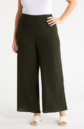 Eileen Fisher Wide Leg Ankle Pants in Seaweed at Nordstrom, Size 2 X