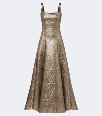 Roland Mouret Lam&eacute; jacquard gown