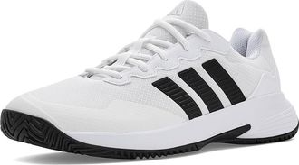 adidas Gamecourt 2 Tennis Shoes Mens Shoes White/Black/Silver Metallic : 12.5 D - Medium, Rubber