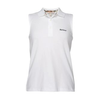 Barbour Polo Shirts, female, White, Size: M Bowford Sleeveless Polo Top