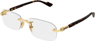 Gucci Optisch Montuur - Heren - Brillen - Geel - 56 MM - Accessoires