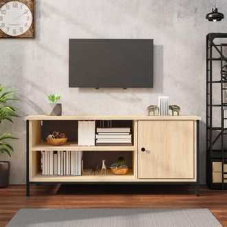 vidaXL Vidaxl - Mueble Para Tv Madera Contrachapada Roble Sonoma 100x40x45 Cm