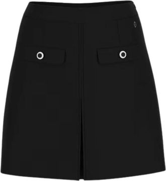 Guess Geplooide Minirok - Dames - Korte rokken - Zwart - L - Leer - Rokken