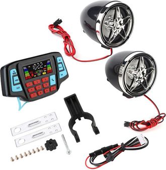 OEM Reproductor Mp3 Bluetooth Impermeable Para Motocicleta, Sistema De Altavoces Est&eacute;reo, Compatible Con Tarjeta De Memoria Usb