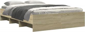 vidaXL Vidaxl - Estructura de cama sin colchón madera roble Sonoma 140x190 cm