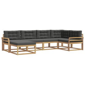 vidaXL Conjunto De Sof&aacute;s De Exterior 5 Pcs Blanco Y Antracita Vidaxl