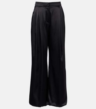 Nina Ricci Silk-blend satin wide-leg pants
