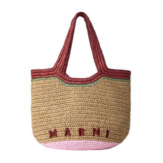 Marni Woven Tote Bag - female - Marni - Shopping Bags - Beige - ONE SIZE - Bags